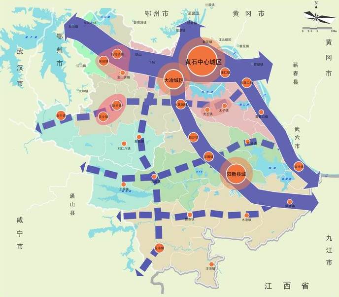 重点加快陈贵,灵乡,富池,龙港等10个中心镇发展;成功创建3—5个省级